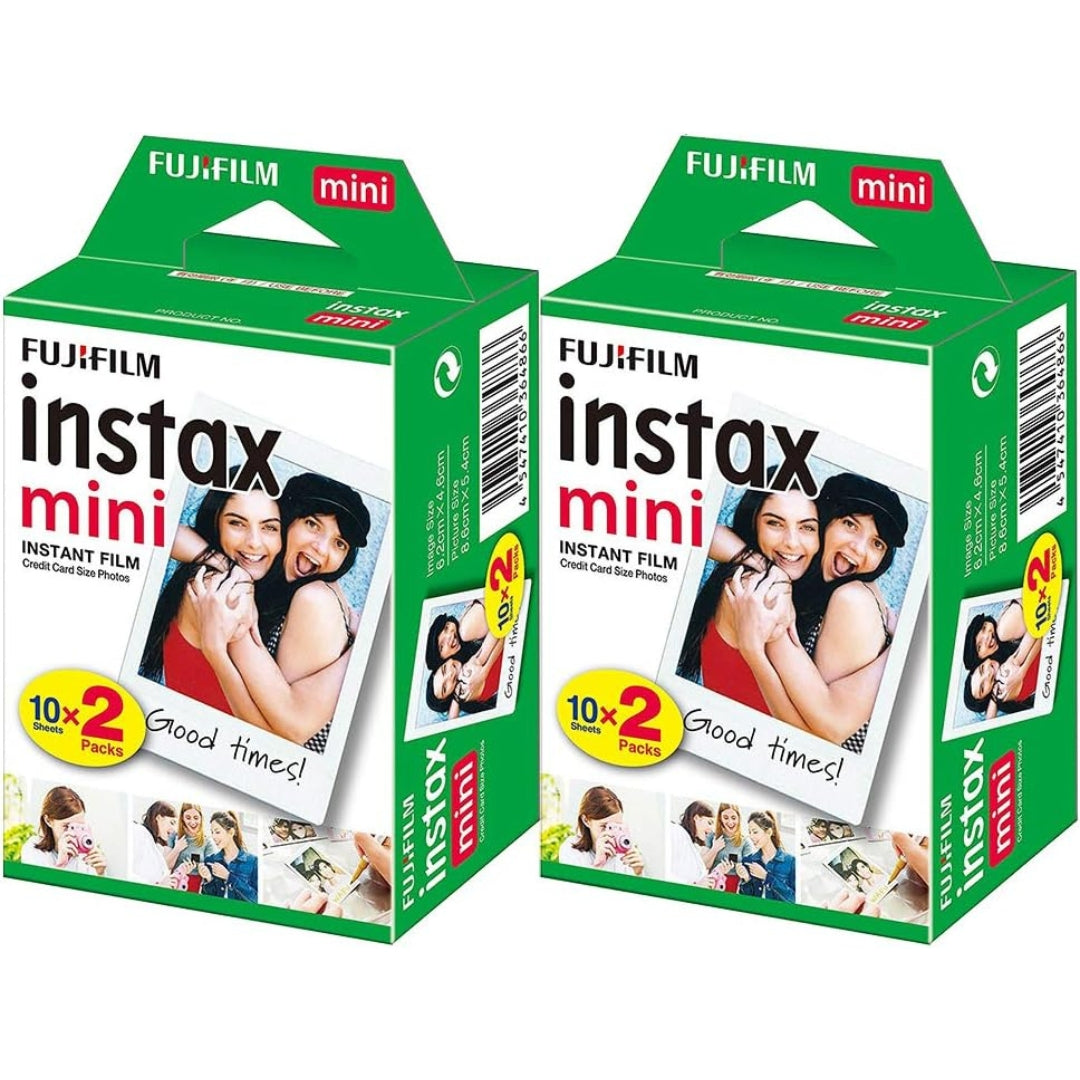 Fujifilm Instax Mini Instant Film - 40 Sheets (2 Packs of 20 Film Sheets)