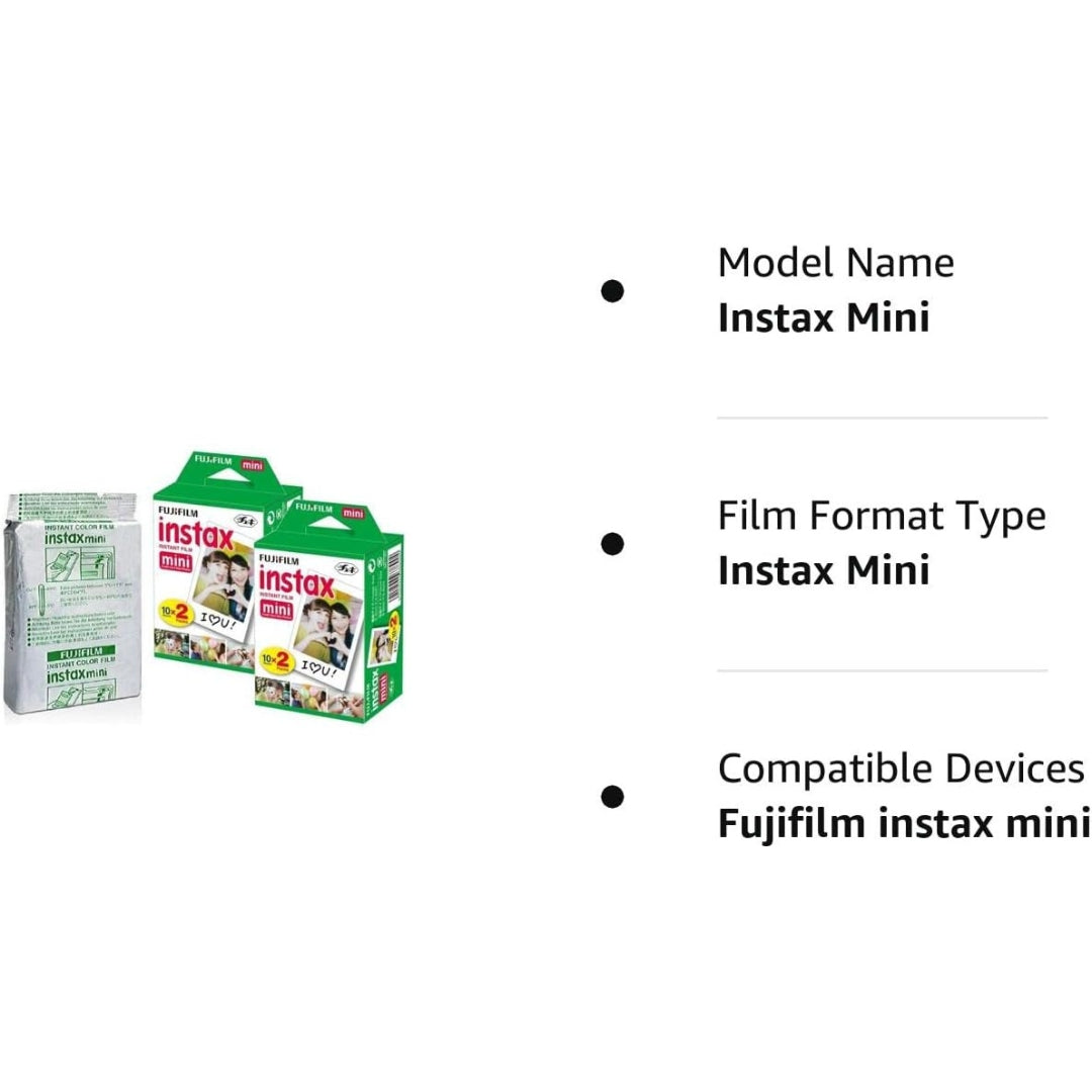 Fujifilm Instax Mini Instant Film, 10 Sheets×5 Pack(Total 50 Shoots) [Bulk Packaging]