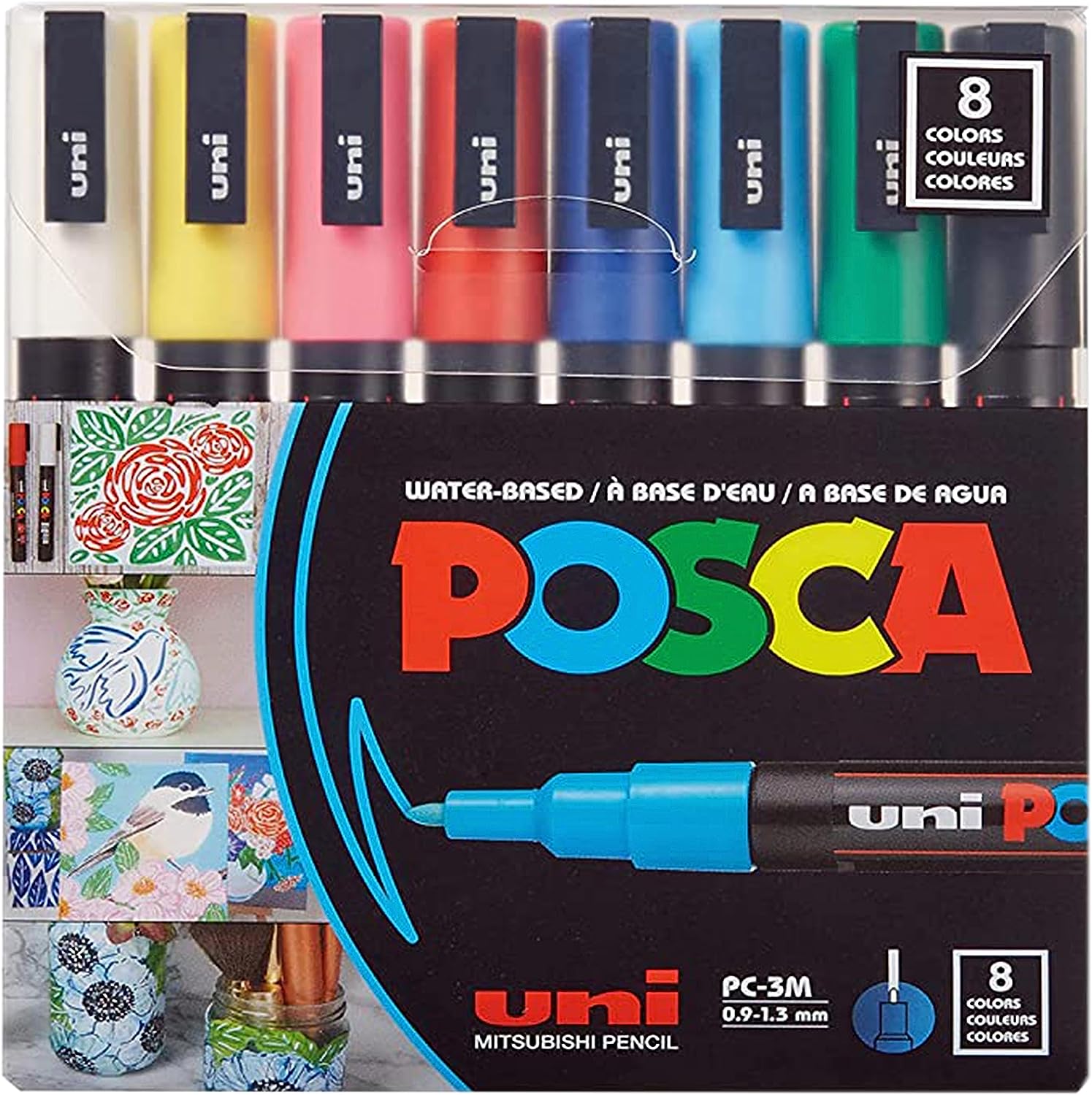 15 Posca Paint Markers, 3M Fine Posca Markers with Reversible Tips